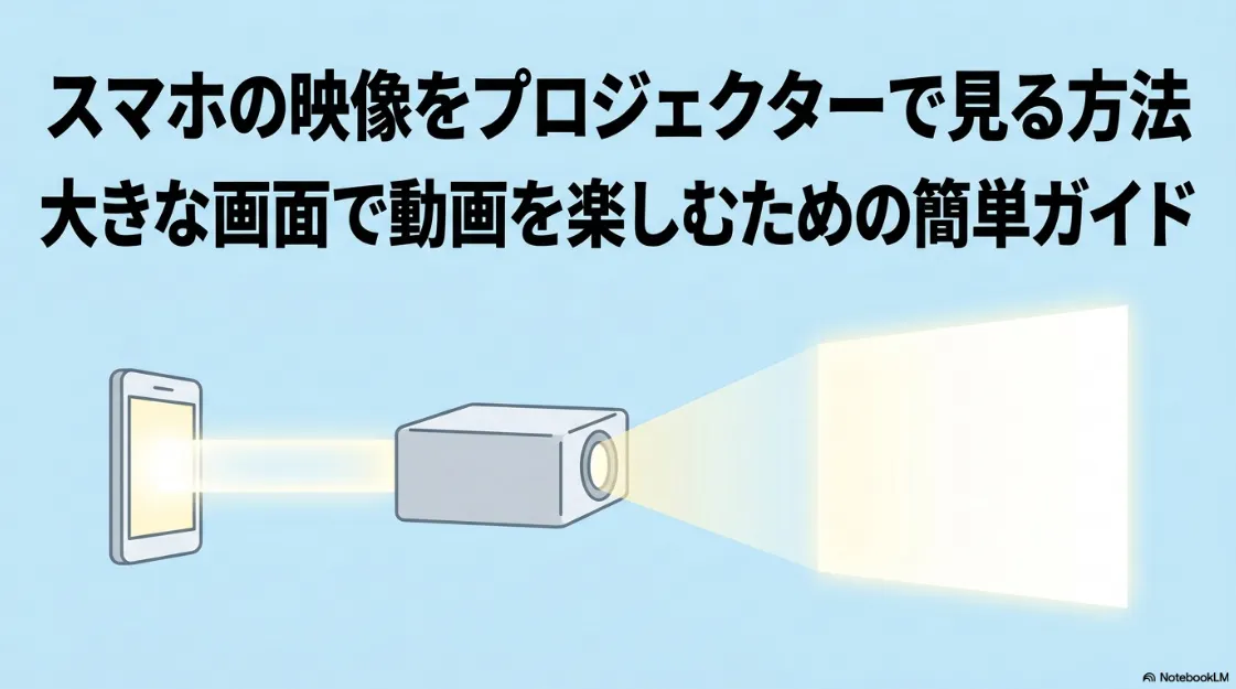 スマホの映像をプロジェクターで見る方法。大きな画面で動画を楽しむための簡単ガイド