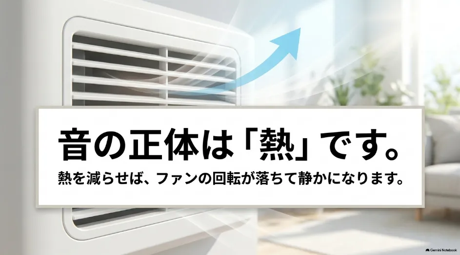 プロジェクターの発熱を減らすと冷却ファンの回転が落ちて静かになる仕組み