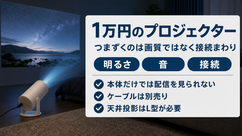 ニトリのプロジェクターの口コミは？スマホ接続でつまずく理由