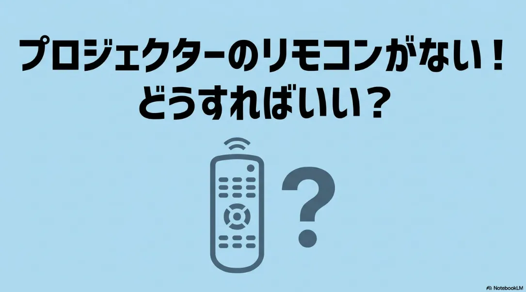 プロジェクターのリモコンがない場合の対処法