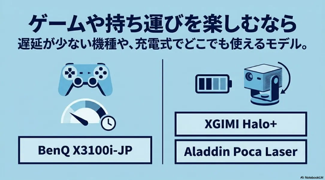 ゲームや持ち運びを楽しむための低遅延・充電式モデル