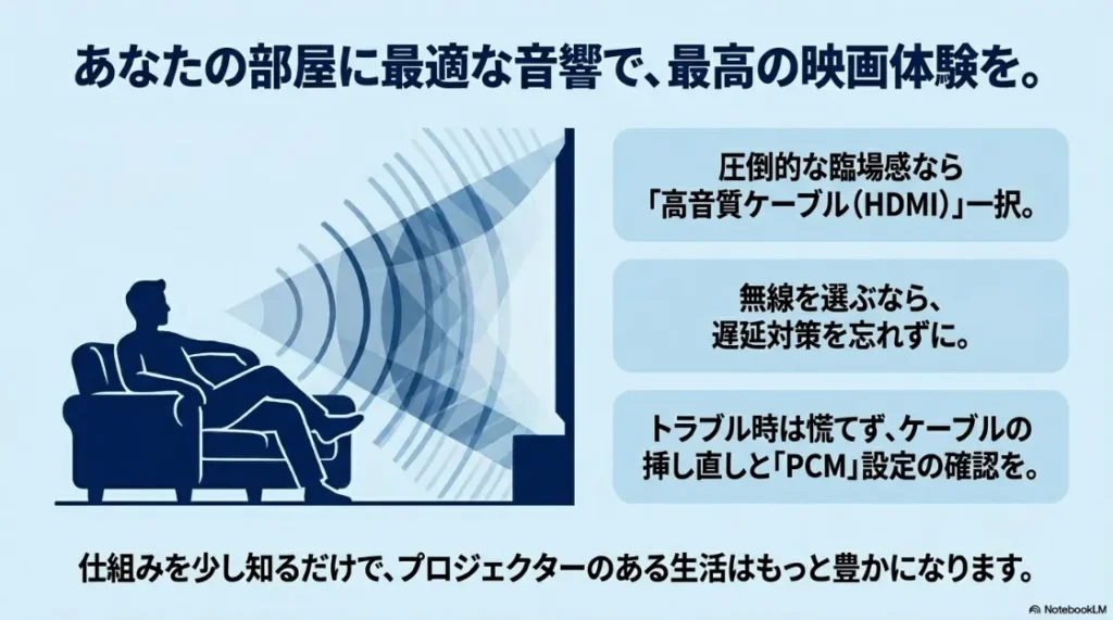 最適な音響による最高の映画体験のまとめ