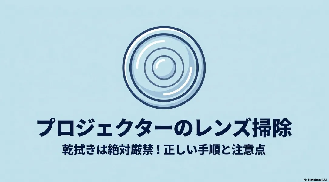 プロジェクターのレンズ掃除は乾拭き厳禁！正しい手順と注意点