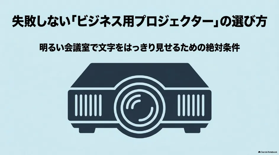 明るい会議室で文字を見やすくするビジネス用プロジェクターの選び方