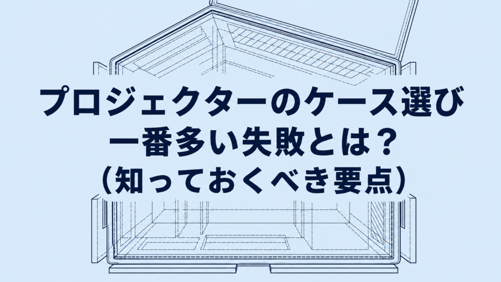 プロジェクターのケース選びで多い失敗と知っておくべき要点を解説するスライド