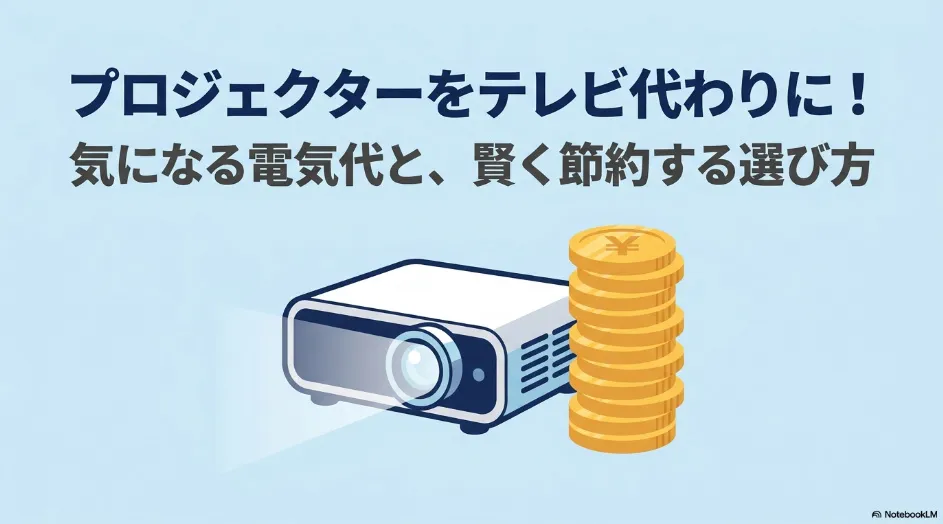 プロジェクターをテレビ代わりに使う場合の電気代と節約できる機種の選び方